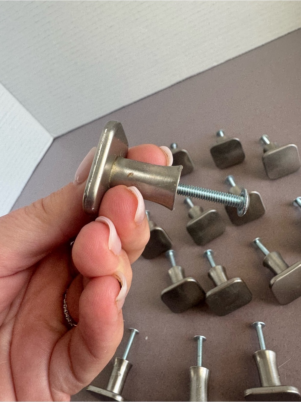 Silver drawer knobs set - Picture 5 of 7